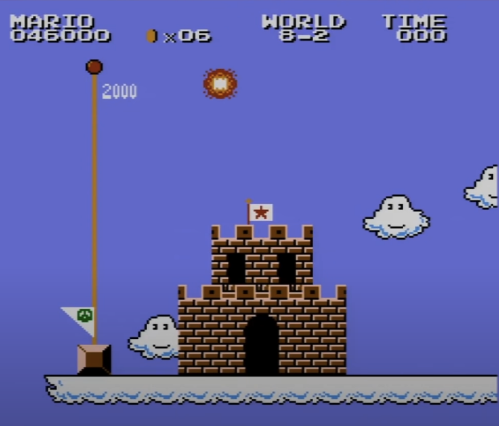 Fireworks display in Mario Bros