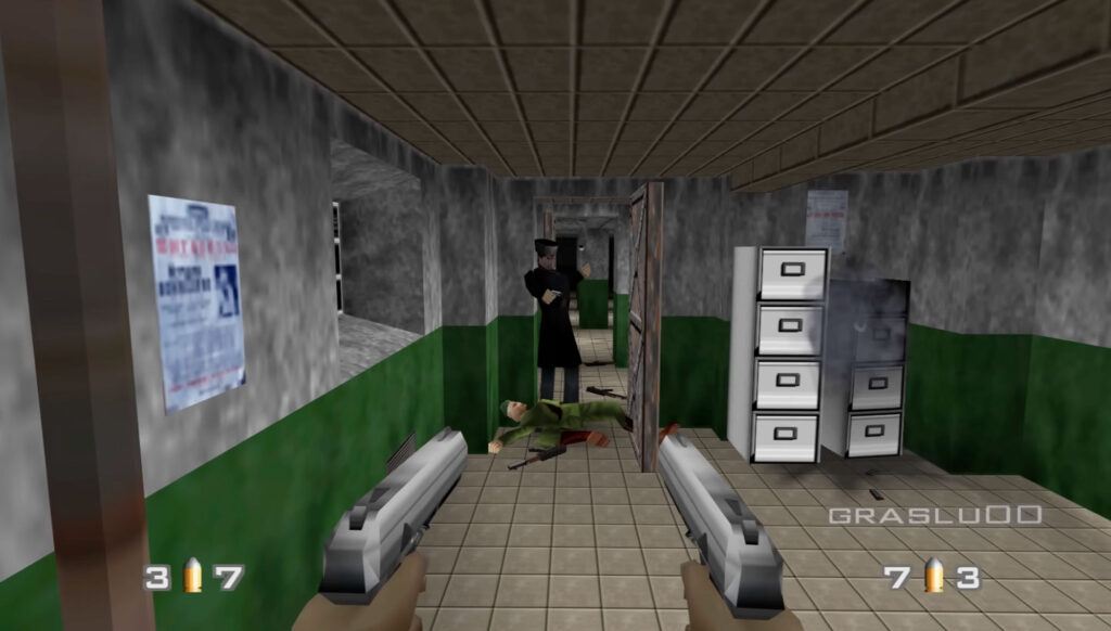 Screenshot of gameplay from GoldenEye 007