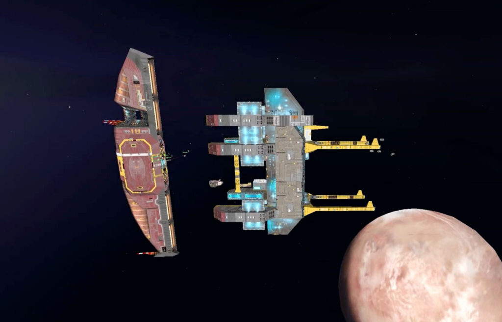 Screenshot of gameplay from Homeworld