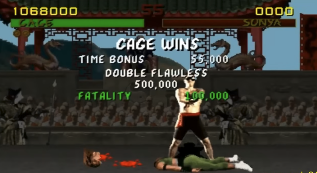 Johnny Cage's finishing move in Mortal Kombat II