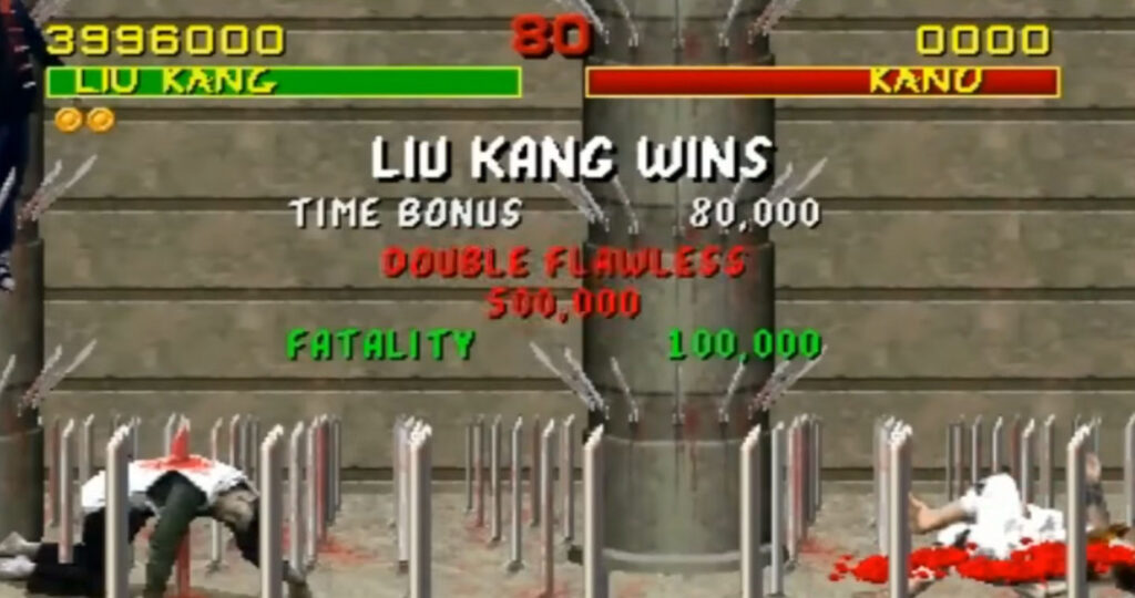 Liu Kang's finishing move in Mortal Kombat II