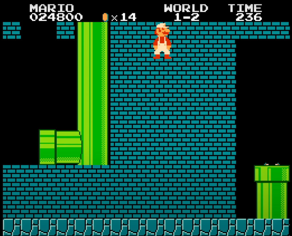 Mario Bros screenshot in world 1-2