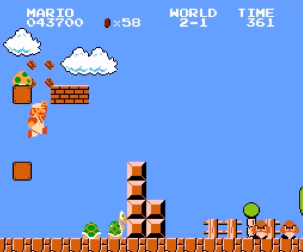 Hidden 1Up in Mario Bros