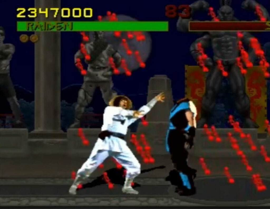 Mortal Kombat II - Raiden doing his finishing move