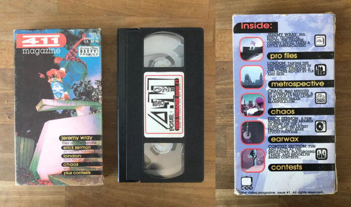 A VHS copy of 411 VM including the front and back of the box