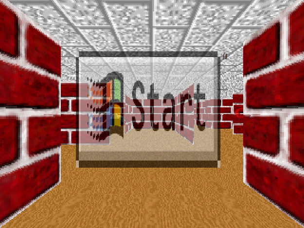 Maze screen saver on Windows 95