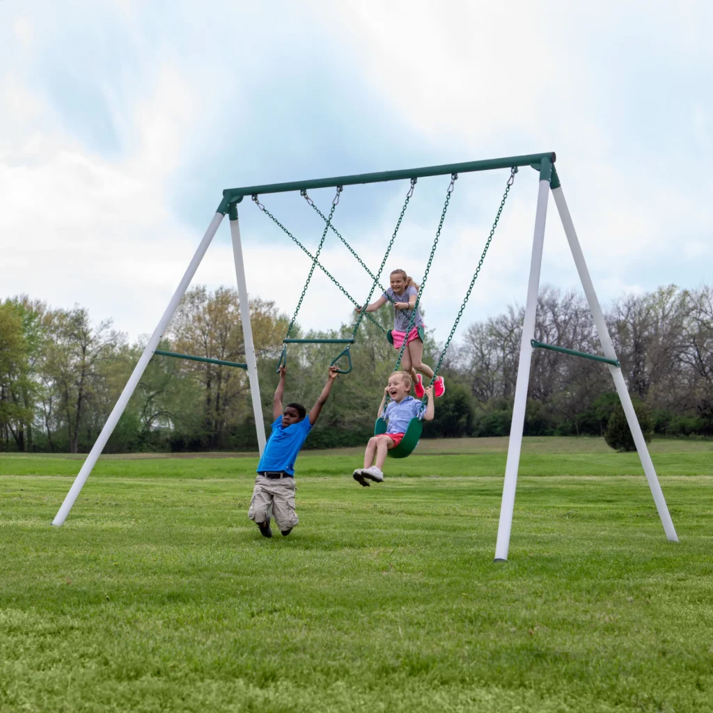 Kids on a swingset