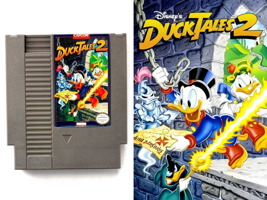 Cartridge and cover for the rare NES game Duck Tales 2