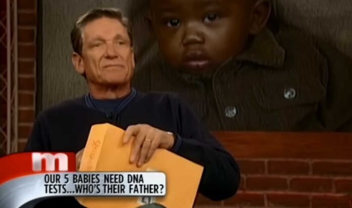 Maury Povich on his show about to read DNA results