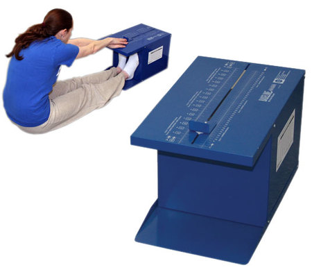 The box used in presidential fitness tests for stretching