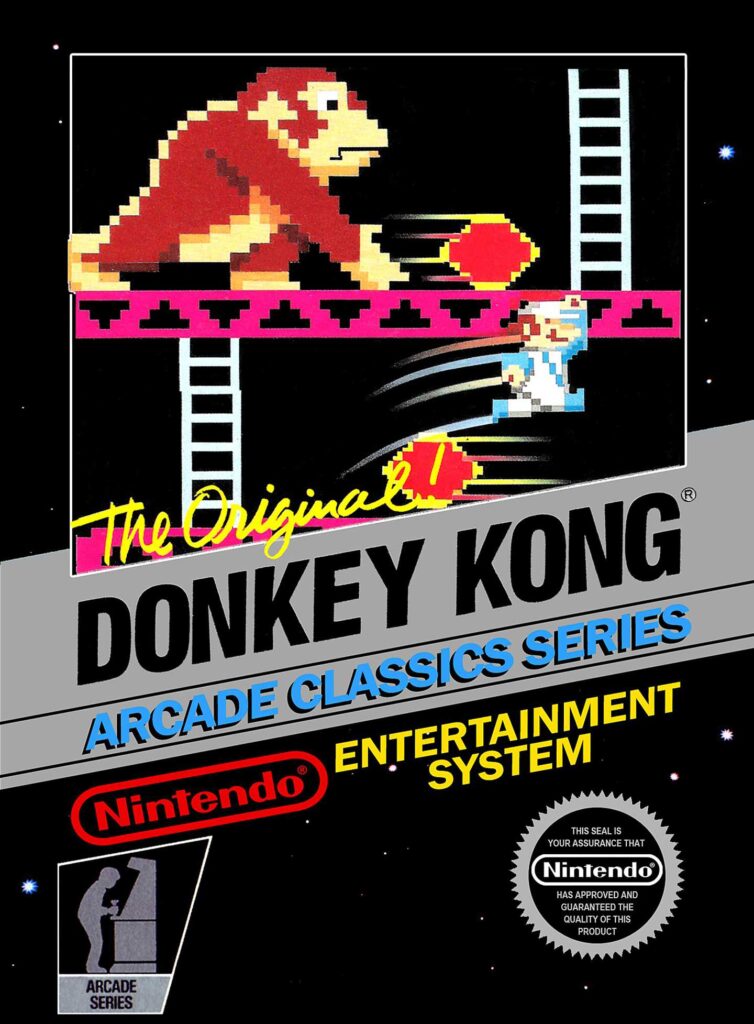 Original box art for the best-selling NES game Donkey Kong