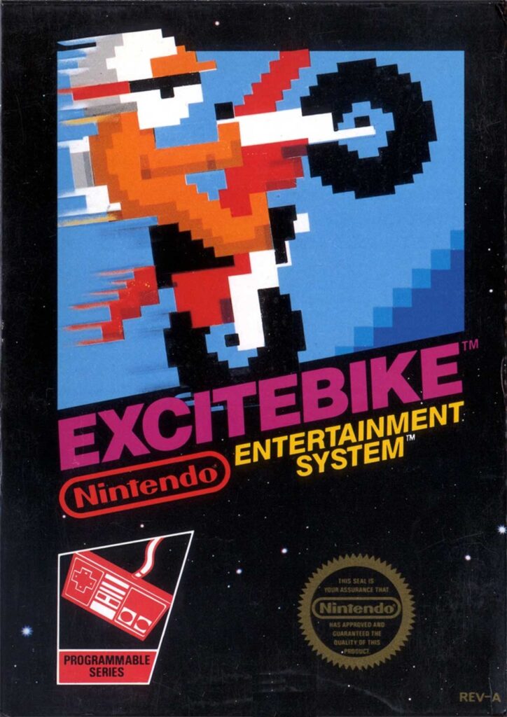 Original NES cover for the game Excitebike