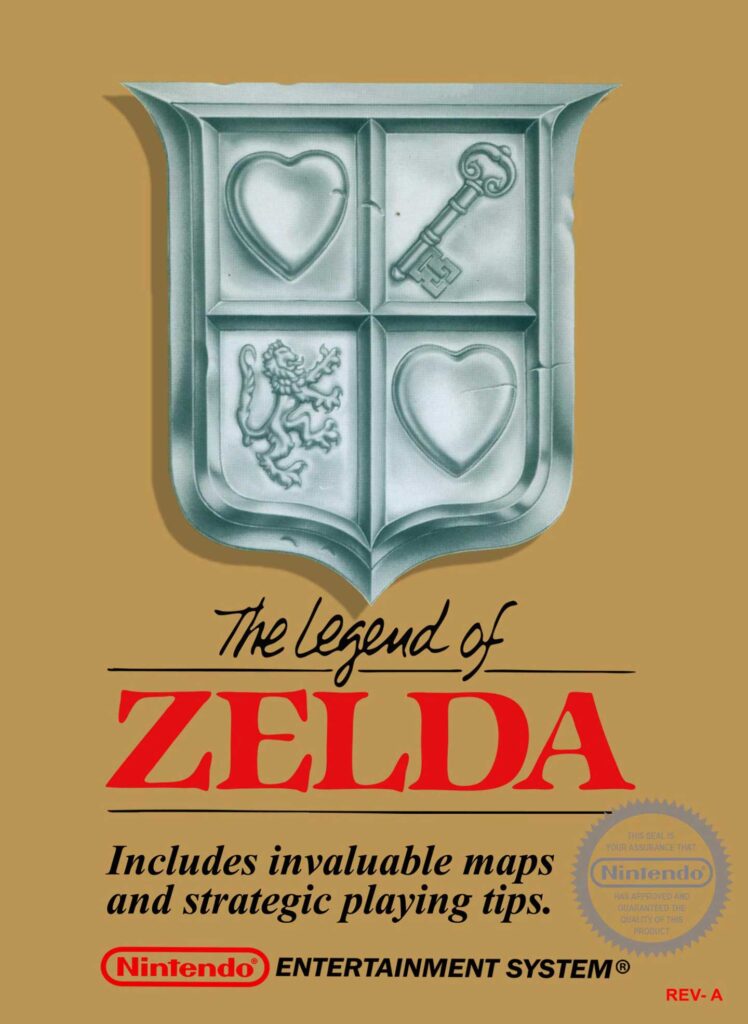 Original cover for The Legend of Zelda on NES