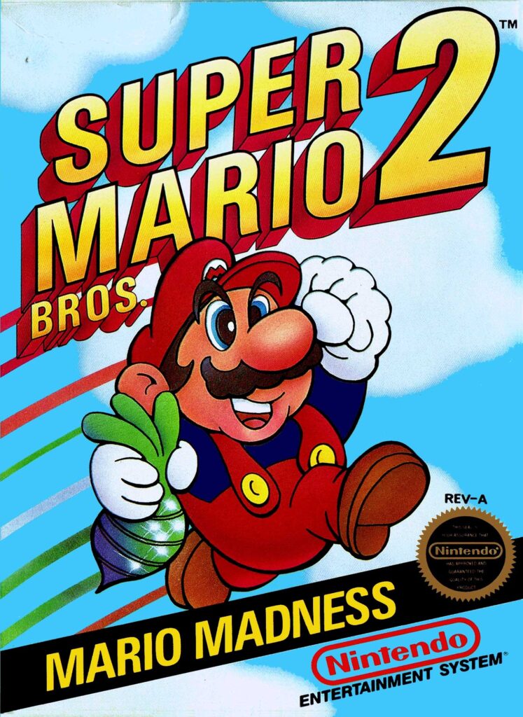 Original international cover for Super Mario Bros 2 on NES