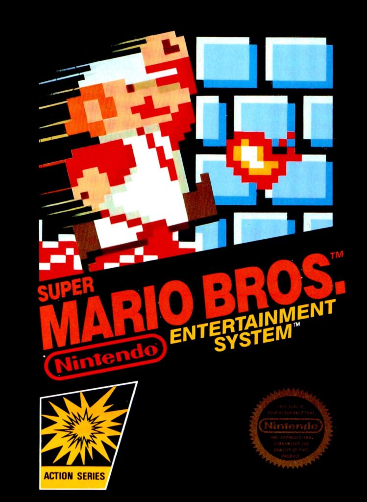 Best-selling NES Games - Cover for the original Super Mario Bros. game