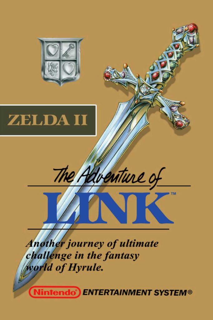 Original cover for the NES game Zelda II: The Adventure of Link