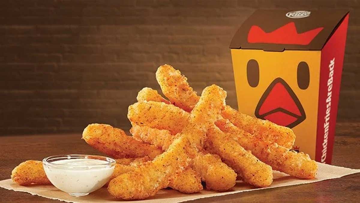 Chicken fries from Burger King with the box they came in