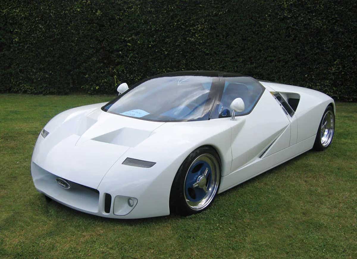 White Ford GT90 (1995) in some grass