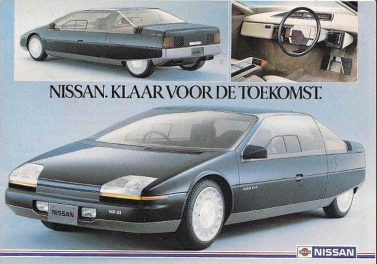 Old ad for the Nissan NX-21 (1983) concept car