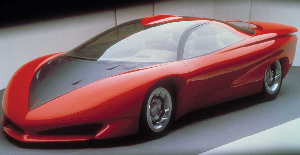 Red Pontiac Banshee IV (1988) concept car