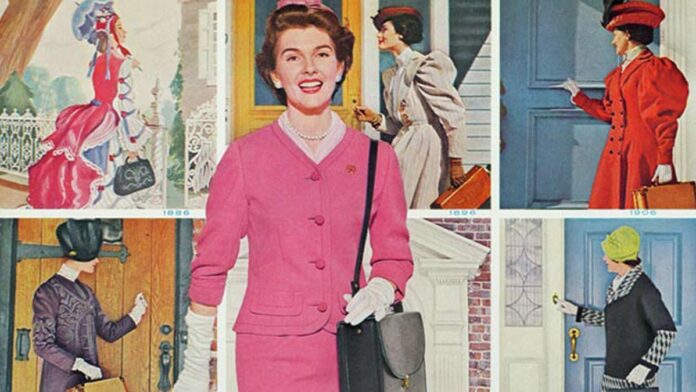 Cropped in image of an Avon Lady from an old Avon advertisement