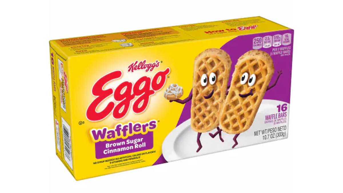 16 count box of Brown Sugar Cinnamon Roll Eggo Wafflers