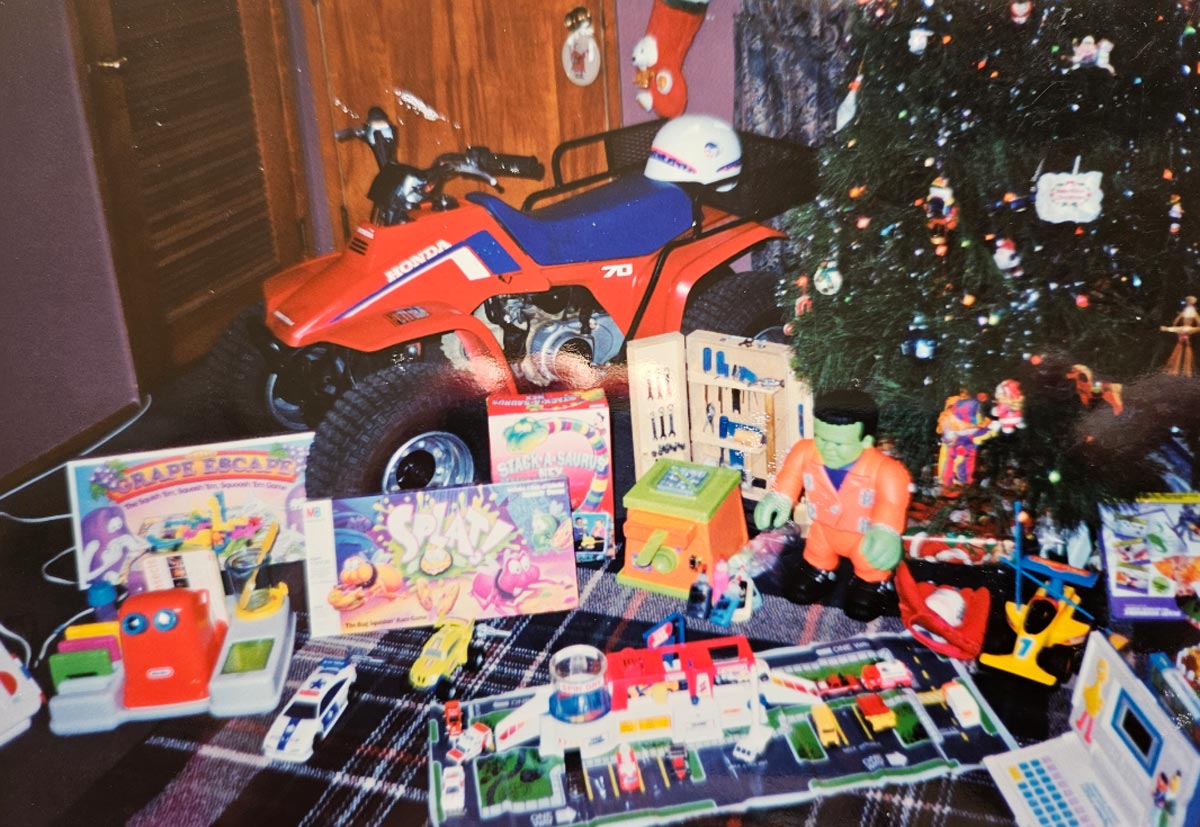 Pile of toys that someone got for Christmas in 1993