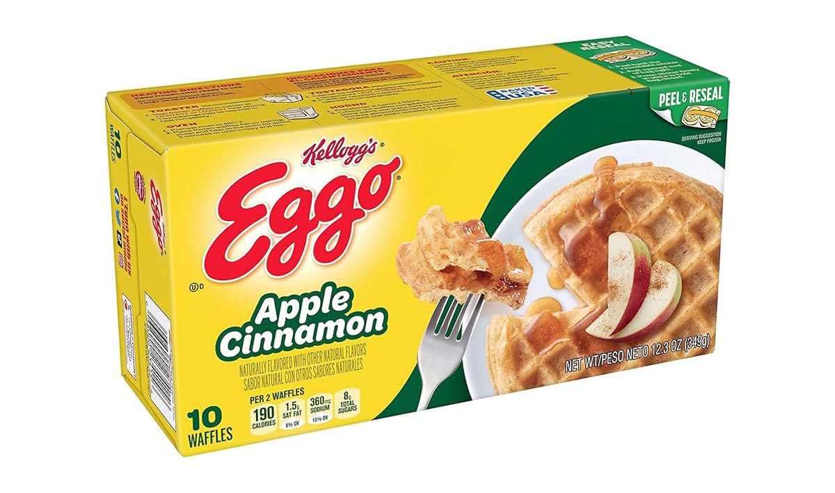 Original box for Eggo Apple Cinnamon 10 pack