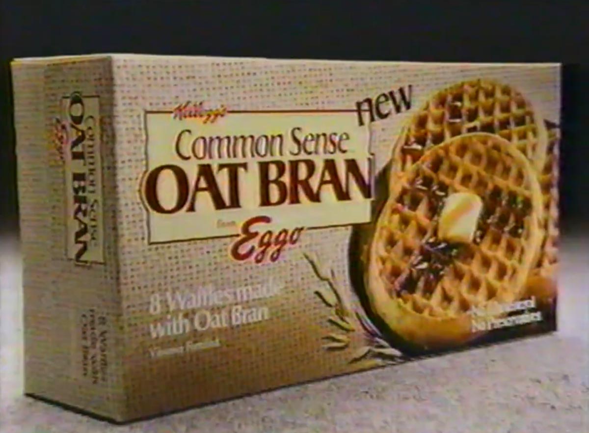 Old advertisement for Common Sense Oat Bran Eggo Eaffles