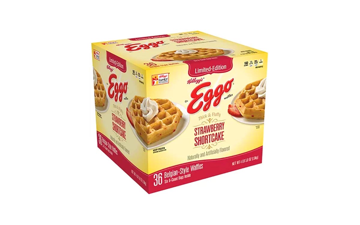 Strawberry Shortcake Eggo Waffles box of 36 belgian-style waffles