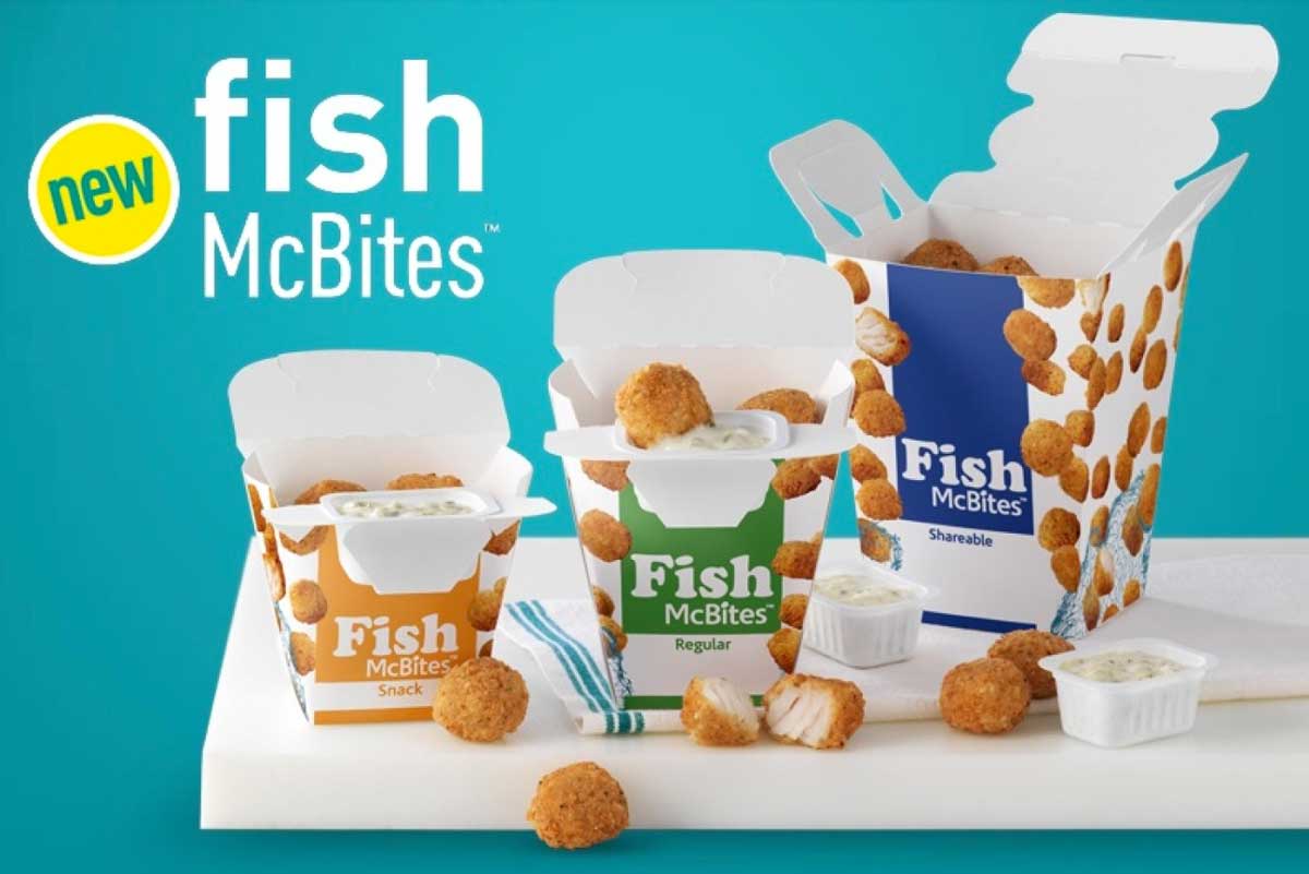 Advertisement for the discontinued mcdonalds fish mcbites