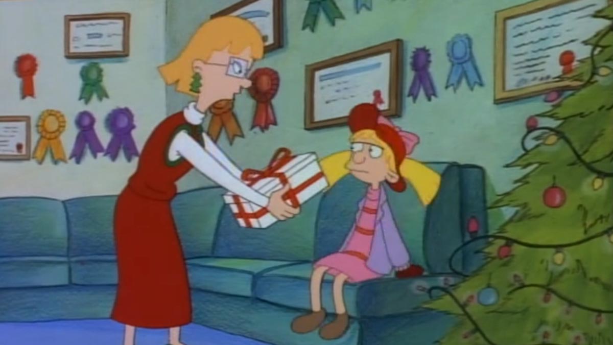 Hey Arnold Christmas episode - Hela G Pataki getting a Christmas present in her home