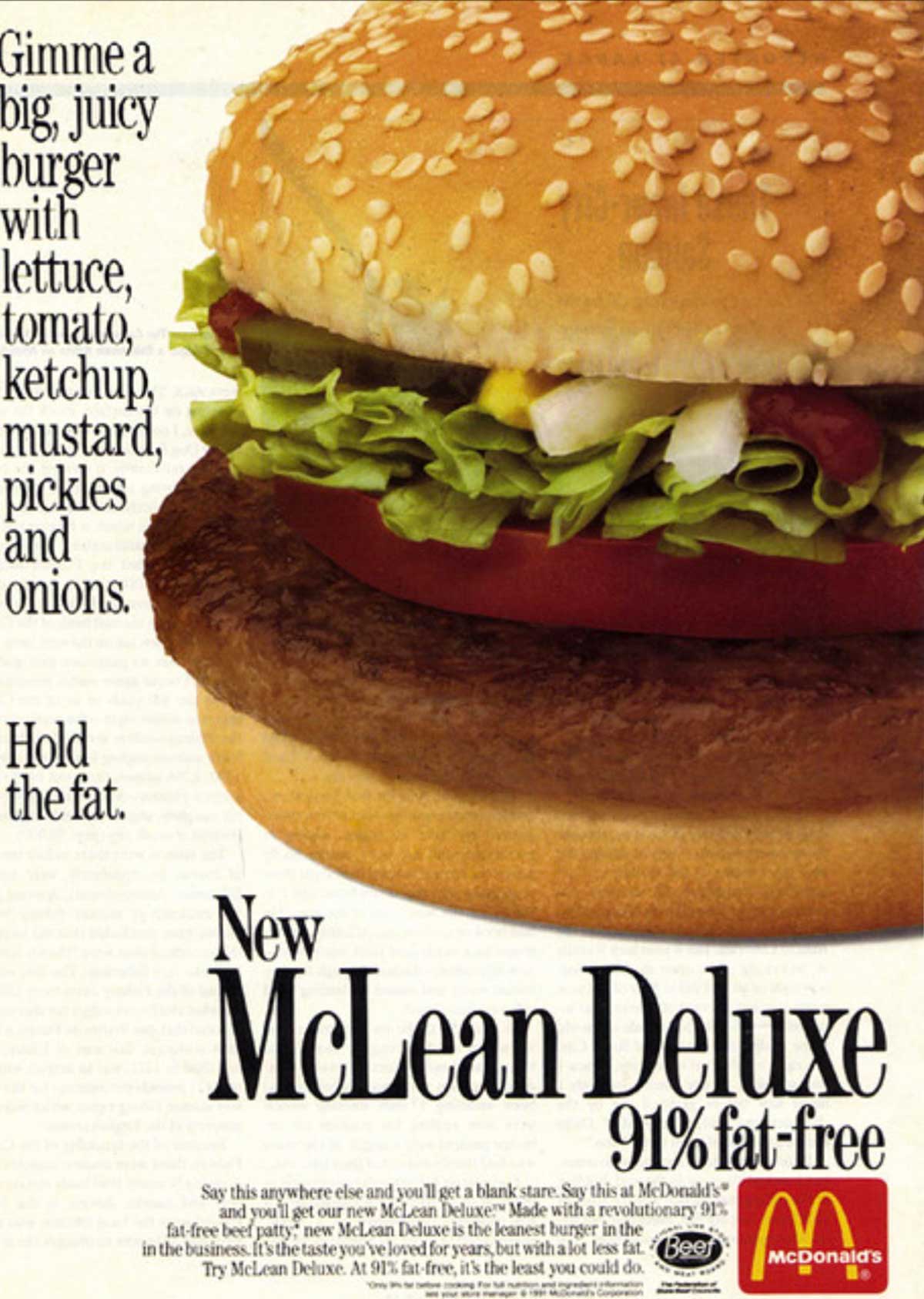 Original advertisement for the McLean Deluxe