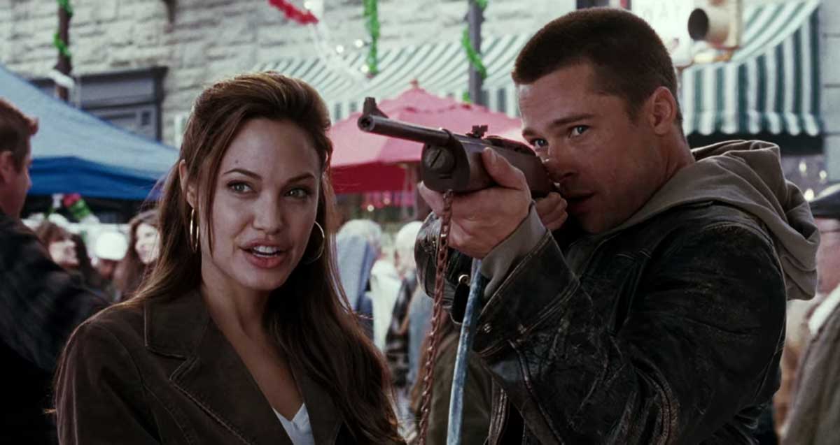 Angelina Jolie and Brad Pitt in Mr. and Mrs. Smith