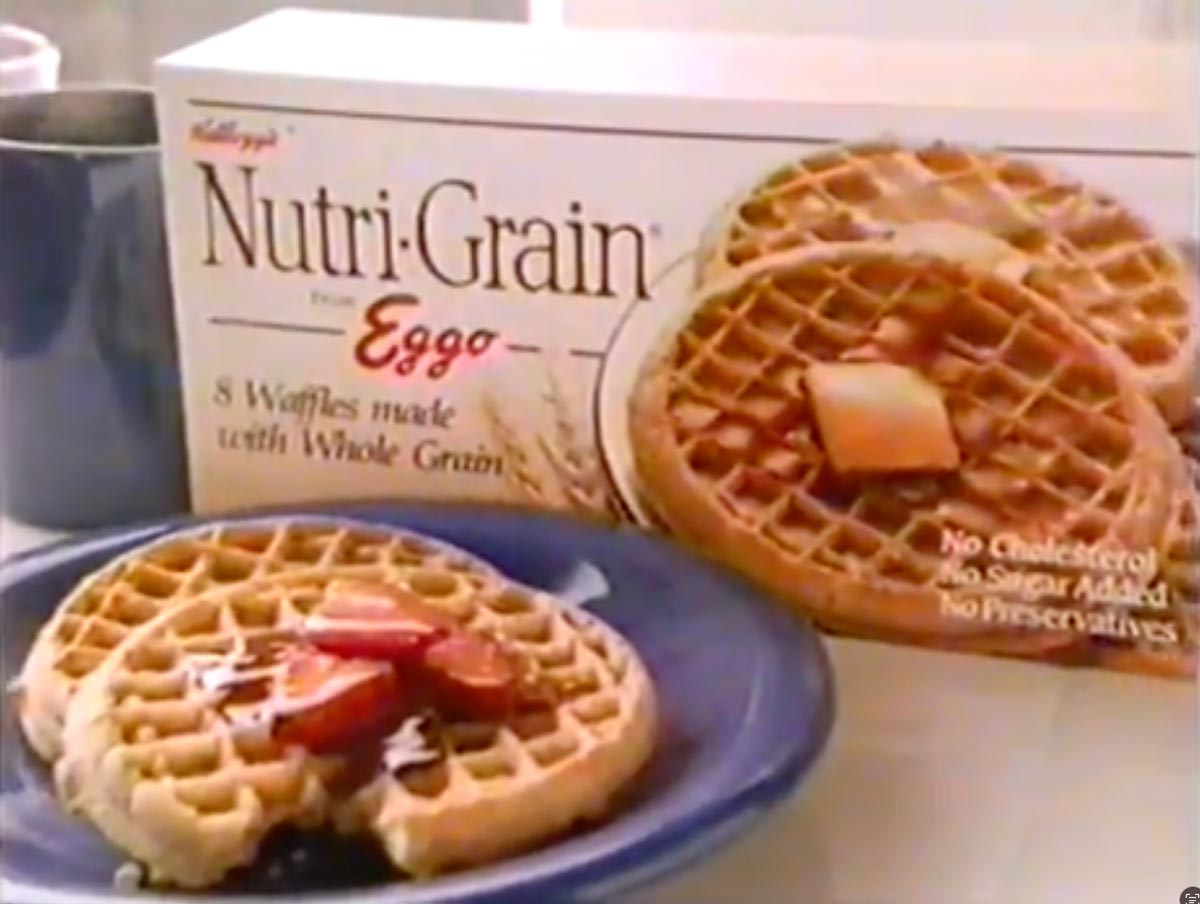 Nutri-grain Eggo Waffle from an old advertisement