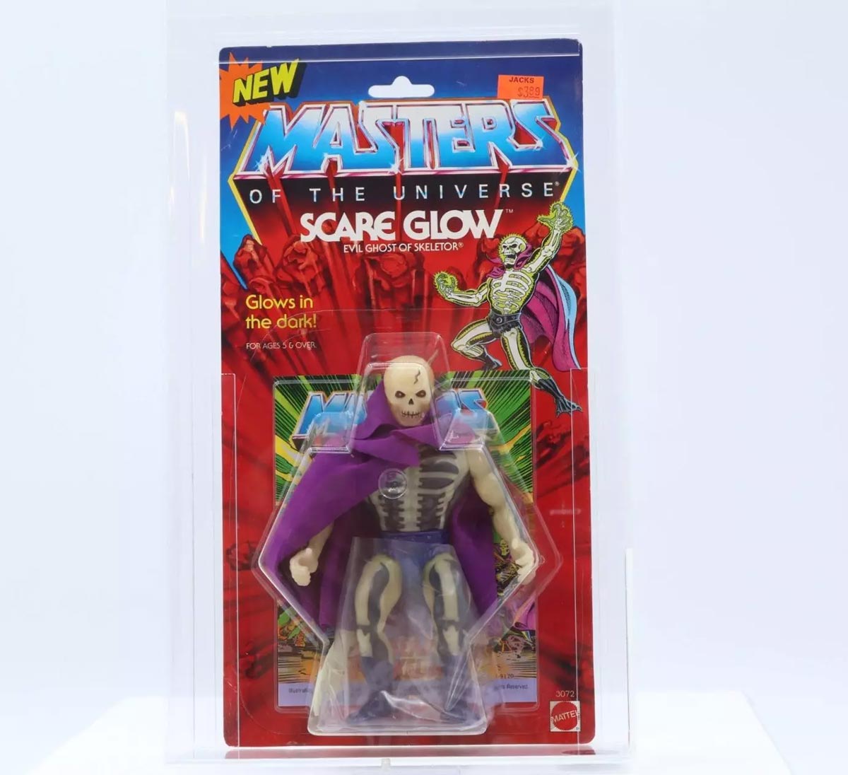 Rare Masters of the Universe Scare Glow Evil Ghost of Skeletor toy that glows in the dark