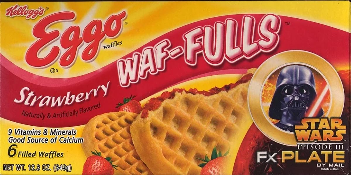 Original box for the Discontinued Eggo Strawberry Waf-Fulls