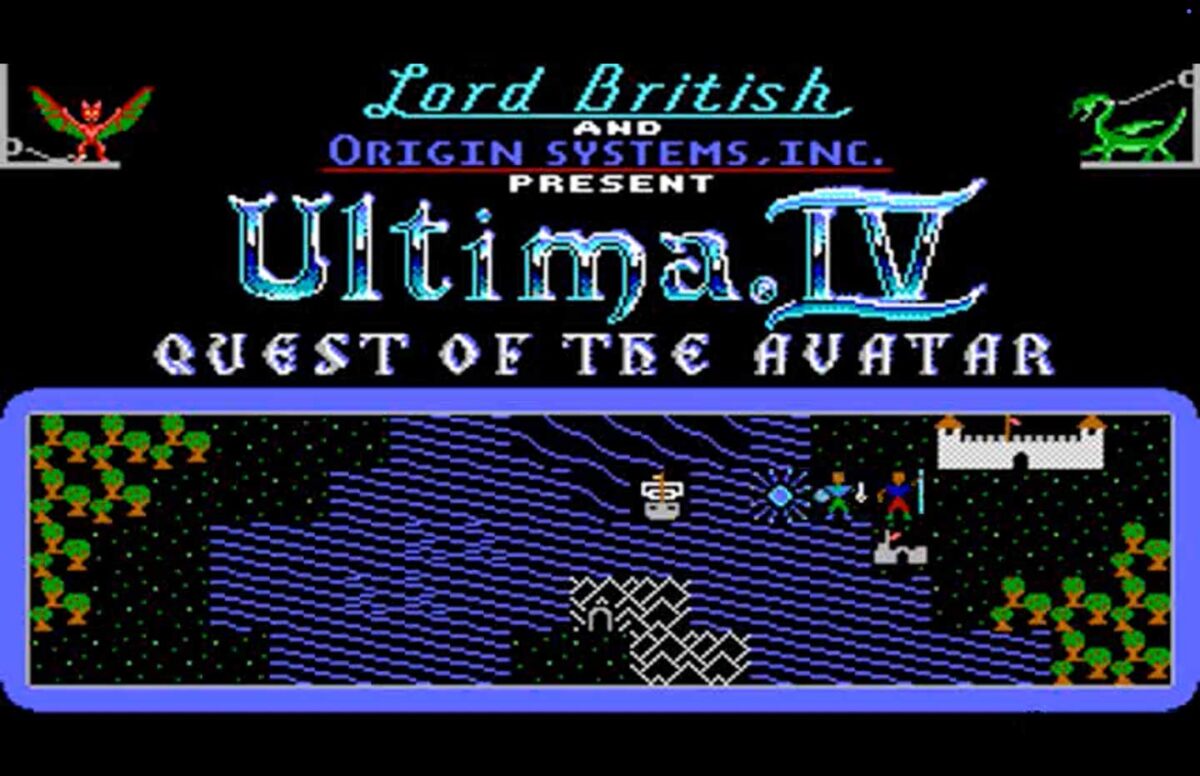 Opening screen for the 1985 computer game, Ultima IV: Quest of the Avatar