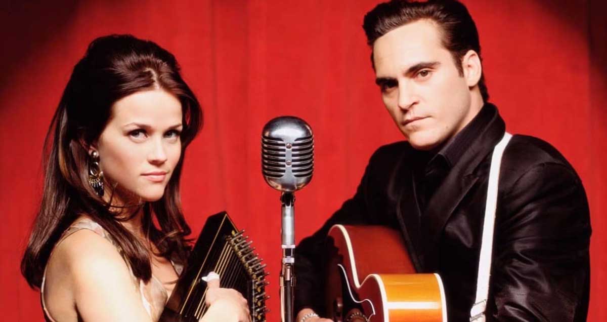 Reese Witherspoon and Joaquin Phoenix in a promo image for Walk The Line